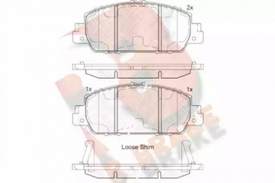 R BRAKE rb2153 -  Комплект тормозных колодок, дисковый тормоз
